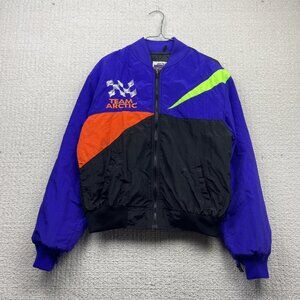 VTG Arctic Cat Jacket Arcticwear Team Arctic Neon Retro Purple Liner Snow Wom M